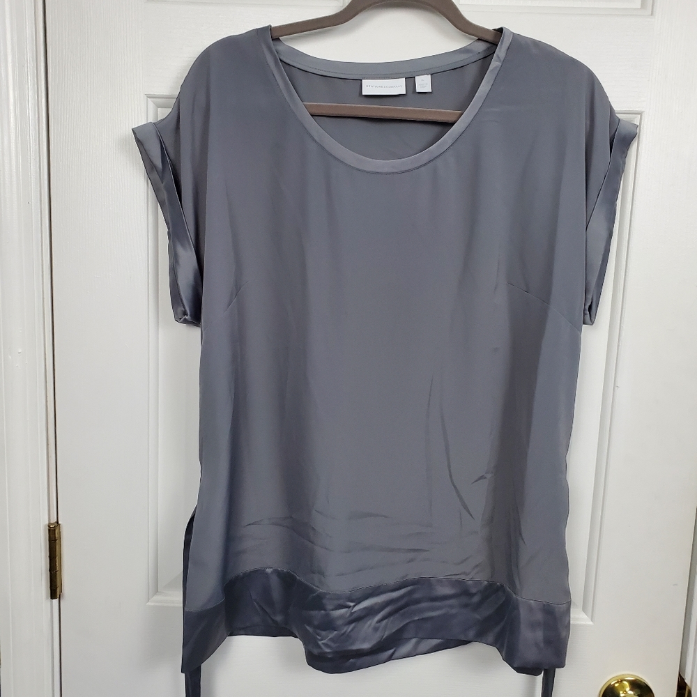 New York & Company Gray Tie Waist XL